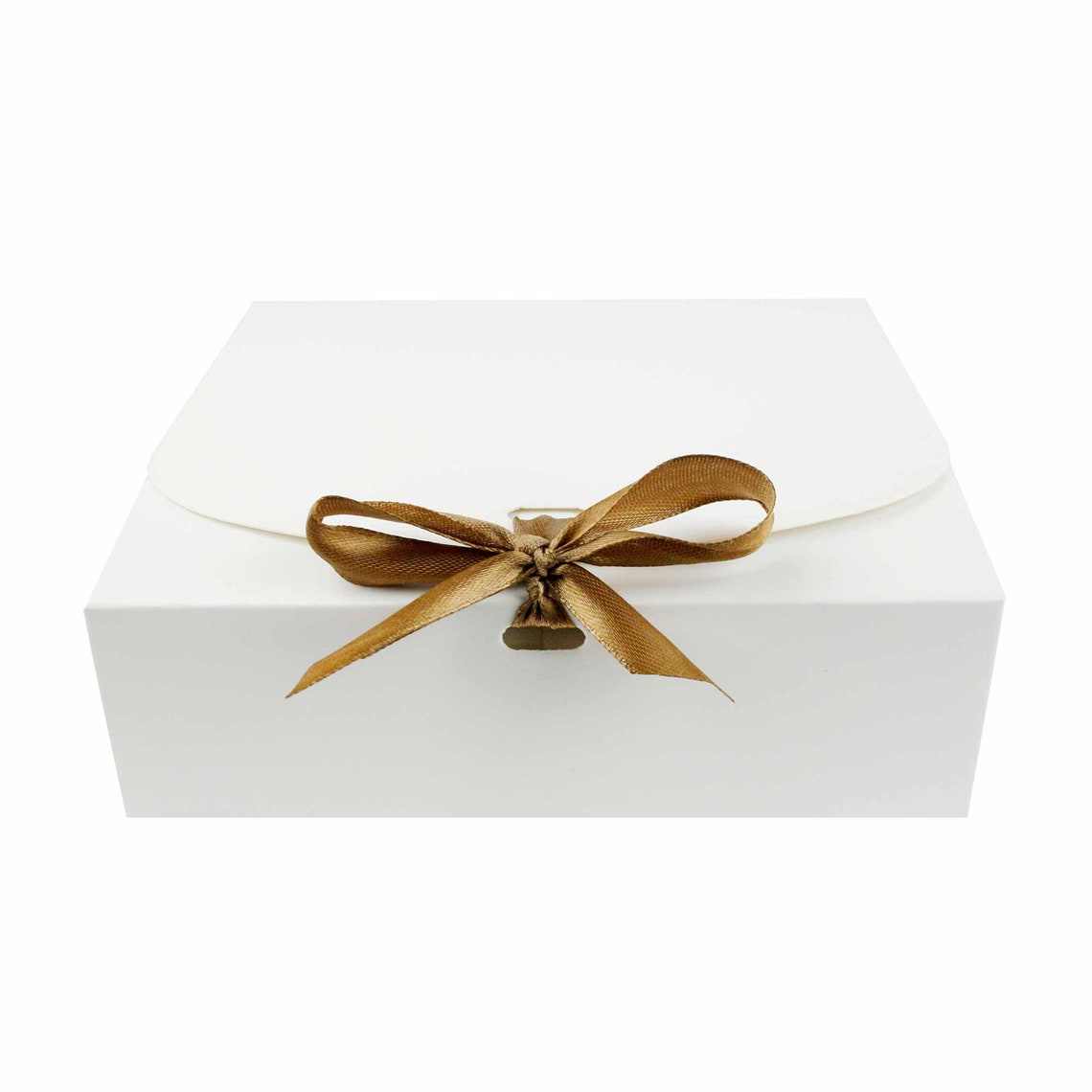 Cardboard Gift Box with Ribbon Bow Closure, 3 Colors Available image 2