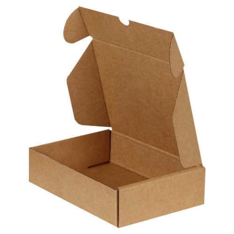 Kraft Plain Cardboard Box with Tuck Lid, Brown image 2