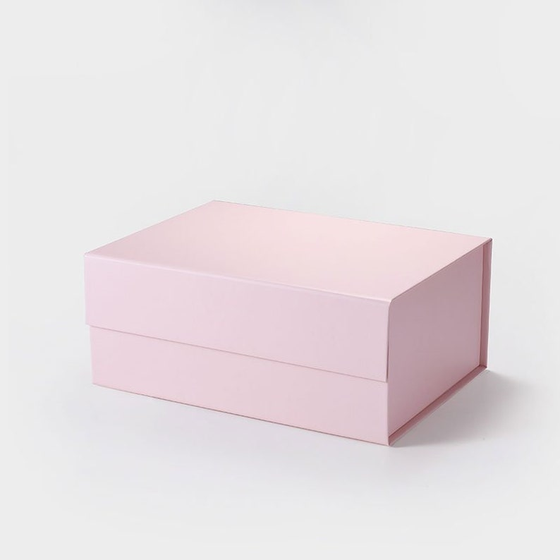 Pink Magnetic Closure Gift Box with Lid, Rigid Cardboard, Large image 2