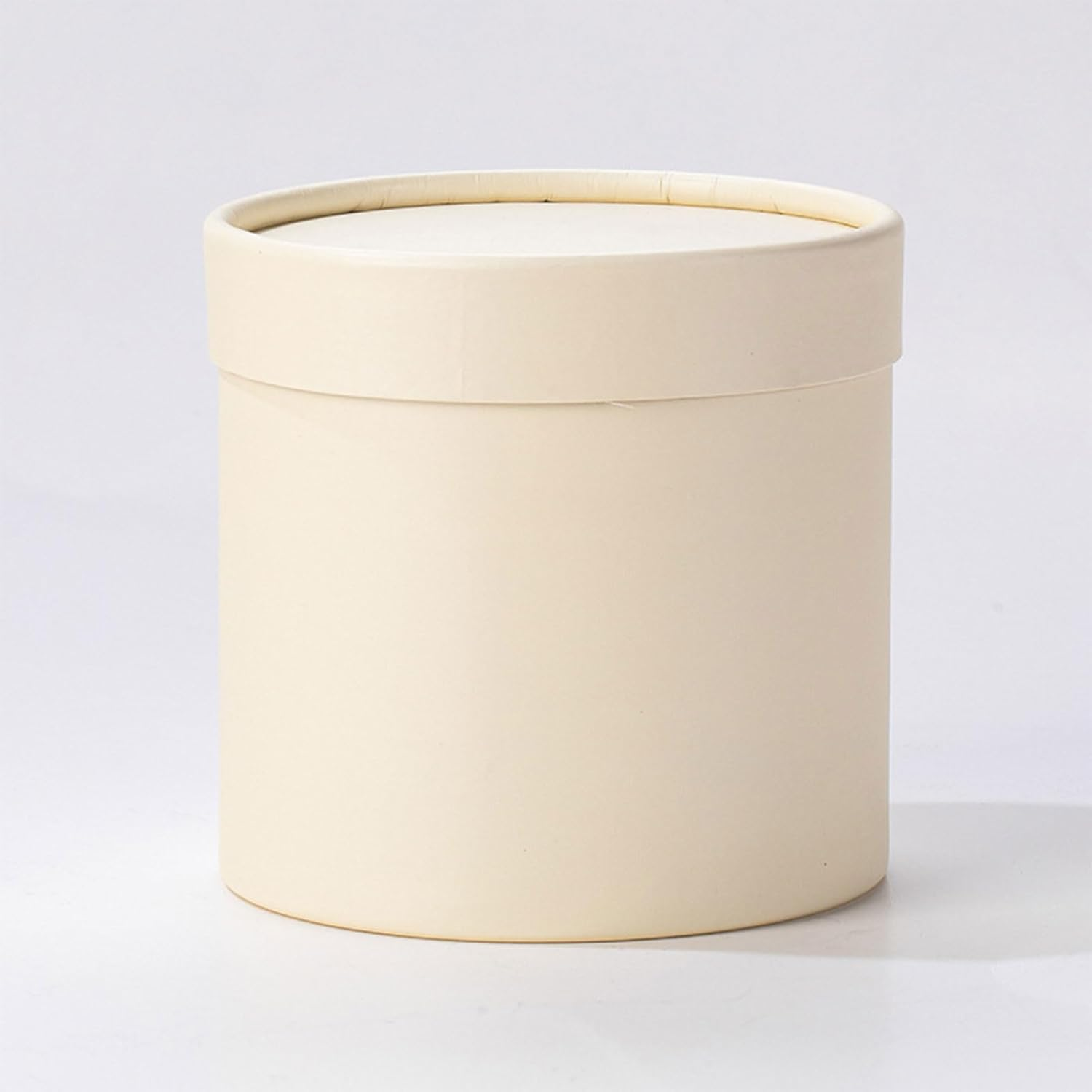 Round Cylindrical Storage Container with Lid, Matte Finish, 3 Colors image 2