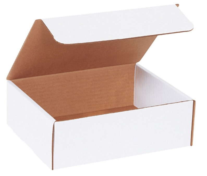 White Plain Cardboard Box with Tuck-Top Lid image 1